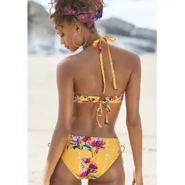 SUNSEEKER Triangel-Bikini-Top Damen gelb-bedruckt Gr.34 Cup C/D