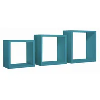 Sanitec KUBISCHER 3er SET WANDREGAL FARBE BLAU ATOLÓN MOD.