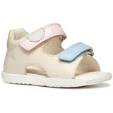GEOX Baby-Mädchen B MACCHIA Gir Sandal, Lt Ivory/Lt Yellow, 23 EU