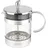 Kaffee & Teebereiter 5 Tassen transparent/silber