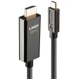 Lindy Adapterkabel USB-C Stecker HDMI-A Stecker 10 m Schwarz