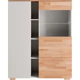 Home Affaire Highboard, schöne moderne Optik, braun und grau, , 61608469-0 B/H/T: 115 cm x 145 cm x 35 cm