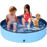 Famanu Hundepool Antislip Stabil - Blau - 80 cm - Blau