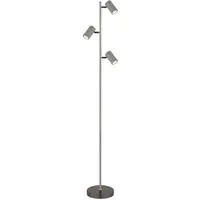 GLOBO Stehleuchte Stehlampe Beistelllampe grau Wohnzimmerlampe verstellbar H 154