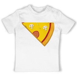 Shirtracer T-Shirt Pizza Partner Teil 2 Partner-Look Familie Baby weiß
