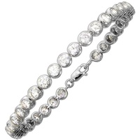 VIVANCE Armband Silber 925 rhodiniert 34x Zirkonia 66341167-0 weiß