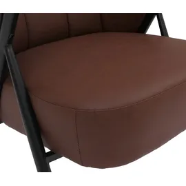 Mendler Sessel HWC-P30 Kunstleder rostrot