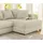 luma-home Dauerschlaf-Ecksofa Federkern Couch Bettkasten mit Cordstoff Beige Grau & Beige/Grau