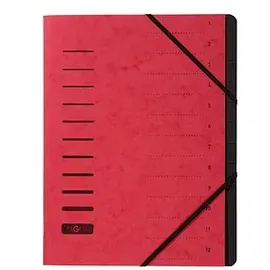 Pagna Ordnungsmappe 12 Fächer Rot 3 St.