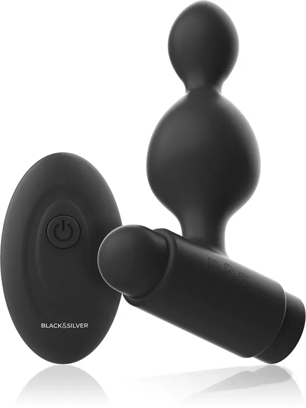BLACK&SILVER - Tucker kleiner Analplug aus Silikon mit Fernbedienung