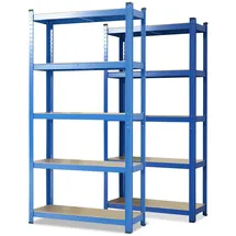 Karat Schwerlastregal Odin 2er Set Traglast bis 875 kg Blau 150 x 75 x 30 cm