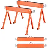 Mophorn Unterstellbock, 2er-Set Arbeitsböcke, 600 kg Belastbarkeit, Sägebock mit klappbaren Beinen, tragbarer Klappbock mit rutschfesten Füßen, ideal