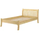 Erst-Holz®Komfortables Einzelbett Seniorenbett 120x200 Gästebett Kiefer massiv V-60.61-12Rollrost inkl.