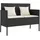 vidaXL Gartenbank 100 x 0 x 0 cm Schwarz