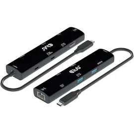 Club 3D USB4 Gen3x2 Typ-C, 6-in-1 Hub HDMI 8K60Hz oder 4K120Hz, 2xUSB Typ-A 100W