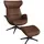 flexlux Relaxsessel FLEXLUX Leder 90 x 107 x 89 cm Braun mit Kopfteil