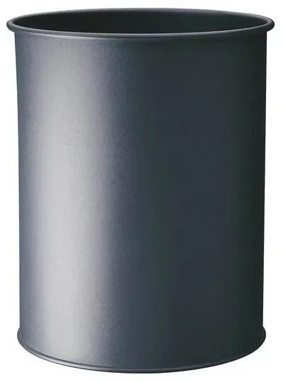 Durable Waste basket metal round 15 Silber