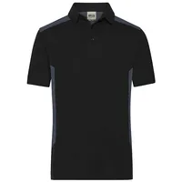 James & Nicholson Herren Workwear Poloshirt Strong in schwarz/grau,