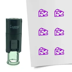 CombiCraft Selbstfärbender Stempel 'Käse' in der Farbe Lila, Ø10mm