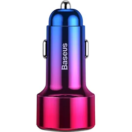 Baseus Magic Car Charger USB + USB-C QC 4.0 PD 45W (Red+Blue)