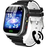 kaacly Smartwatch Kinder - Smartwatch für Kinder Telefon für Mädchen Jungen mit Anruf, SOS, 26 Spiele, SchrittzäHler, Musik, Kamera, Wecker, Schulmodus, Smartwatch Geschenke für Kinder Olive Black