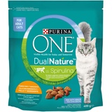 PURINA ONE DUALNATURE Kroketten für Erwachsene, reich an Huhn und mit natürlicher Spirulina - 400 g