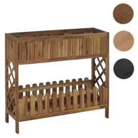 Mendler Hochbeet HWC-P83 90 x 95 x 31 cm Braun