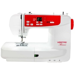 Veritas Näh- und Stickmaschine Florence, Näh-und Stickmaschine rot|weiß