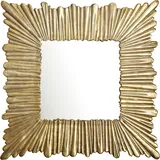 FineBuy Wandspiegel FineBuy Flurspiegel Quadratisch 75 cm Spiegel Gold Hängespiegel