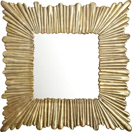 FineBuy Wandspiegel FineBuy Flurspiegel Quadratisch 75 cm Spiegel Gold Hängespiegel