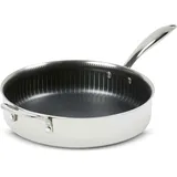 Media Shop Livington Titan Pan Pfannen-Set 4-tlg.  24 cm mit Glasdeckel, Gittereinsatz und Rezeptheft