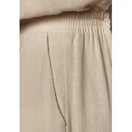 LASCANA Overall mit weitem Bein, Webware mit Leinen beige 38