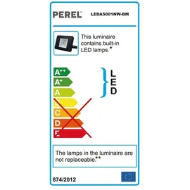 Perel Design-led-strahler - 10 w - NEUTRALWEIß - schwarzes gehäuse