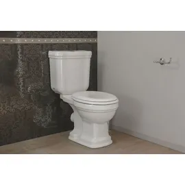 Bäder Boutique KLASSICO Nostalgie Stand-Kombi-WC mit WC-Sitz Weiß