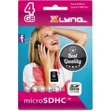xlyne micro-SDHC-Speicherkarte mit Adapter │ 4 GB │ Class 4 │ microSD-Karte, Flash Memory, Secure Digital