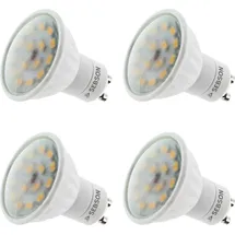 sebson LED Lampen GU10 5W - 4er Set Leuchtmittel warmweiss 3000K 380lm 110°, 230V SEBSON
