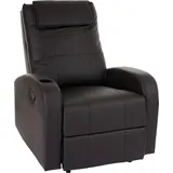 Fernsehsessel Durham, TV Sessel Relaxsessel Liegesessel, Kunstleder ~ coffee