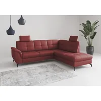 sit&more Ecksofa SIT & MORE "Zora", feuerrot, T:212cm, Sofas, Ecksofa