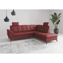 sit&more Ecksofa SIT & MORE "Zora", feuerrot, T:212cm, Sofas, Ecksofa