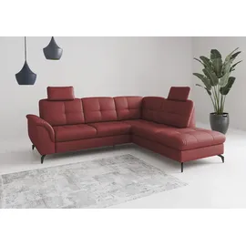sit&more Ecksofa SIT & MORE "Zora", feuerrot, T:212cm, Sofas, Ecksofa