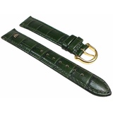 MAURICE LACROIX Uhrenarmband Kalbsleder Kroko-Optik Tannengrün 24495G, Stegbreite:14mm