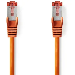 Nedis CAT6-Netzwerkkabel - RJ45 Stecker - RJ45 Stecker - S/FTP - 15.0 m - Rund - LSZH - Orange - Umschlag