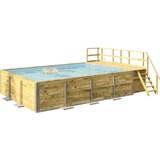 weka Massivholzpool 595 Gr. 2 650 x 490 x 201 cm Folie blau