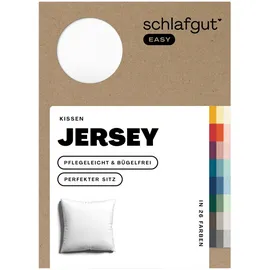 schlafgut Kissenbezug Easy Jersey 80 x 80 cm Weiß