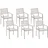 Beliani Gartenstuhl Kunststoff weiß/silber 6er Set