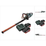 Metabo HS 18 LTX BL 75 Akku Heckenschere 18 V 75 cm Brushless + 2x Akku 10,0 Ah + Ladegerät