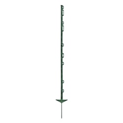 20x VOSS.farming farm 125 Weidezaunpfähle 125 cm, 9 Ösen, grün