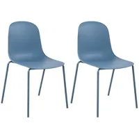 CLP 2er Set Gartenstuhl Hardin blau
