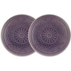 BUTLERS Teller SUMATRA 2er-Set in Violett | Gr.: onesize
