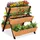 Relaxdays Vertikalbeet 82 x 75 x 90 cm Orange/Schwarz